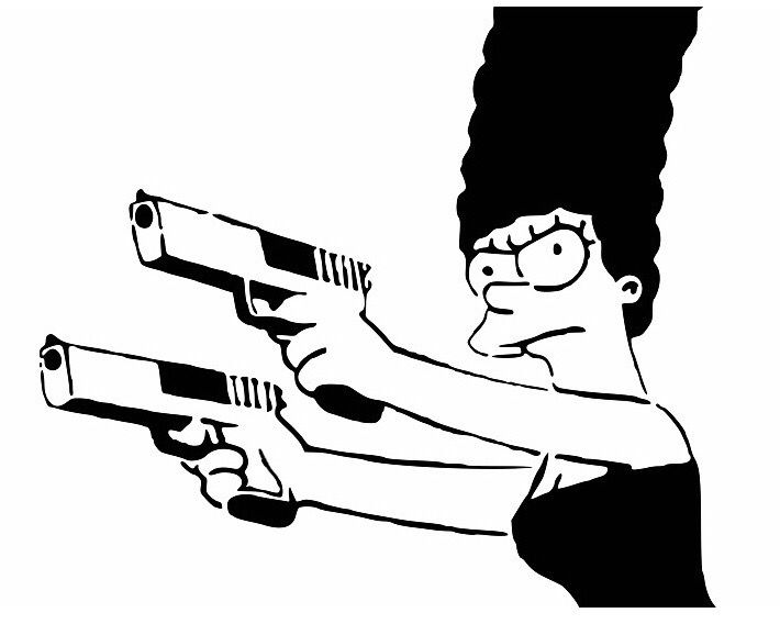 Marge Simpson stencil