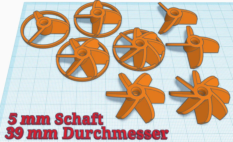 39 mm Rührer für 5 mm Schaft