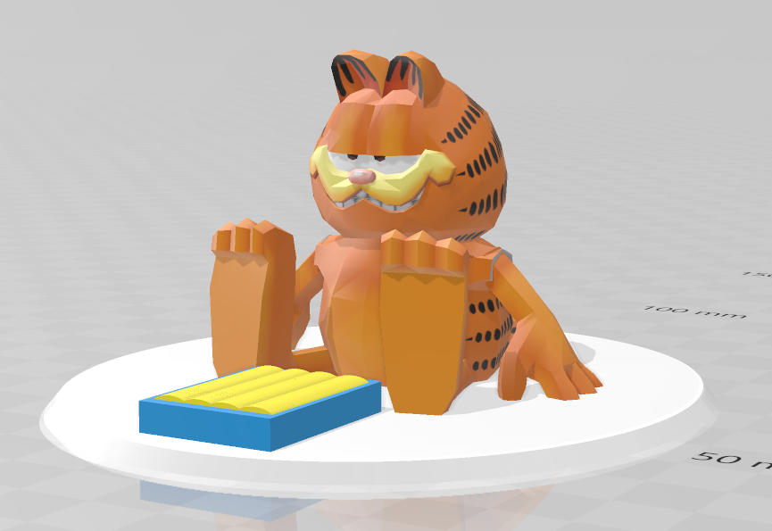 Garfield and lasagna