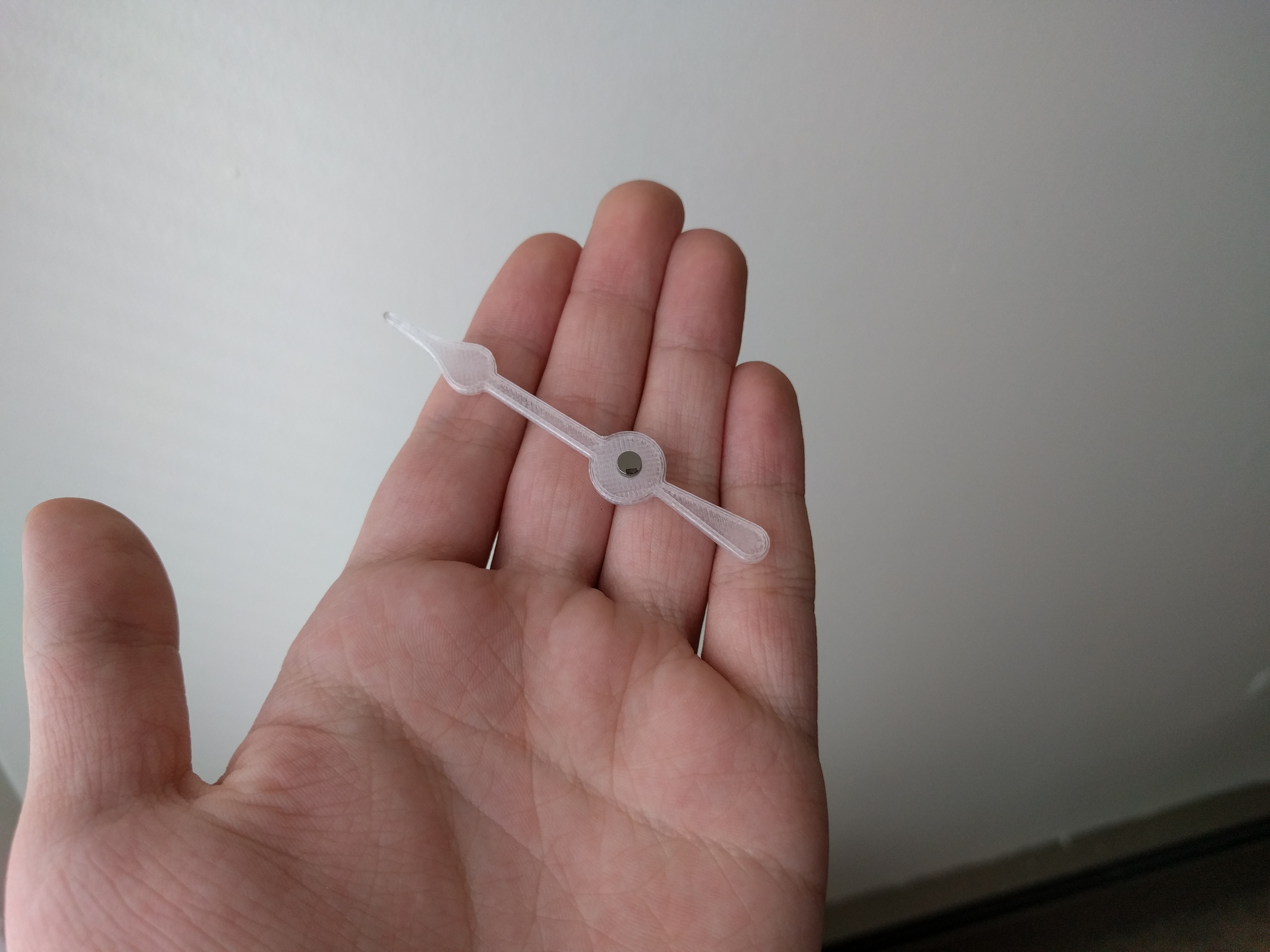Clock hand extruder visualizer