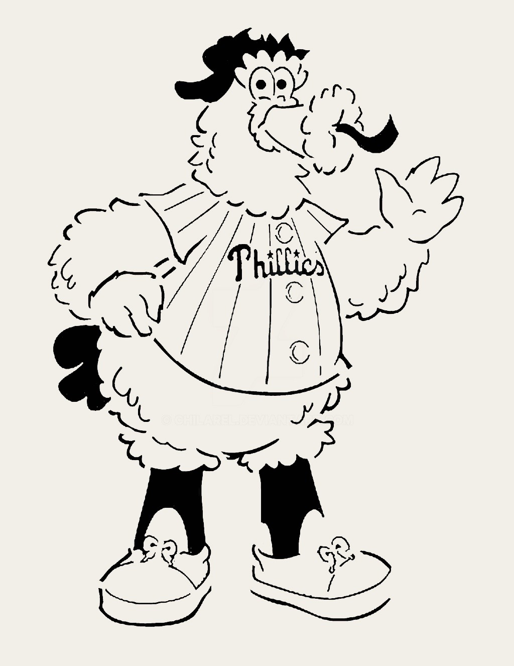 Phillie Phanatic stencil