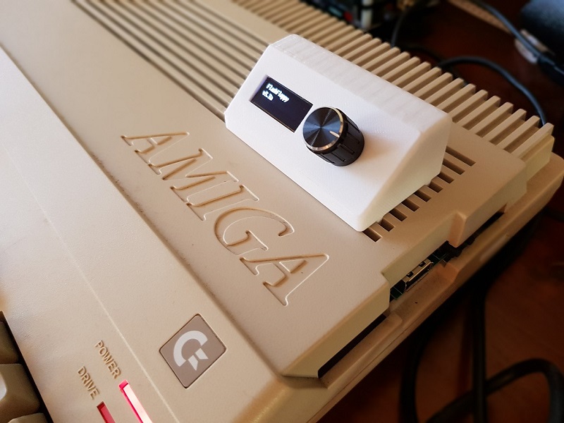 Amiga Gotek OLED 128x32 0.91" display with rotary encoder