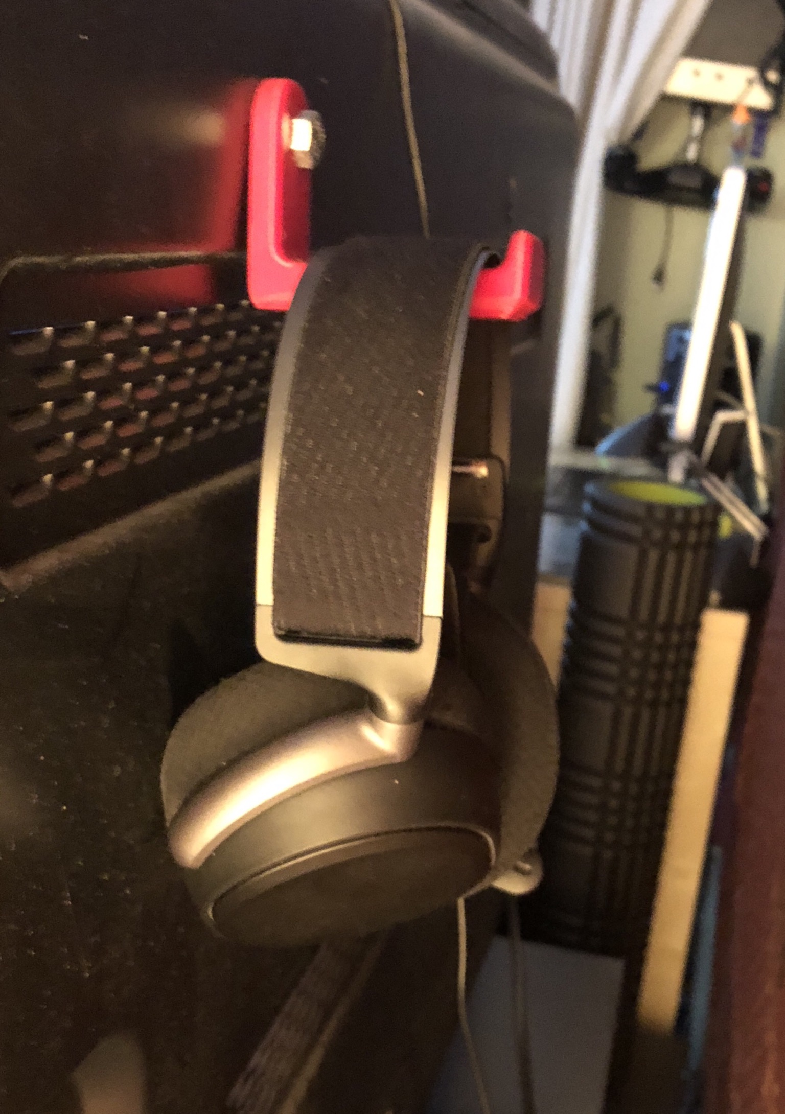 Headphone hook TV back