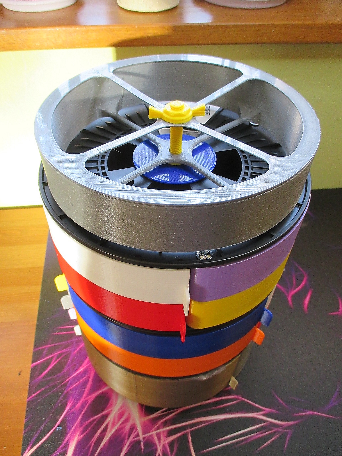 Assemblage tour rangement bobine et stockage PTFE