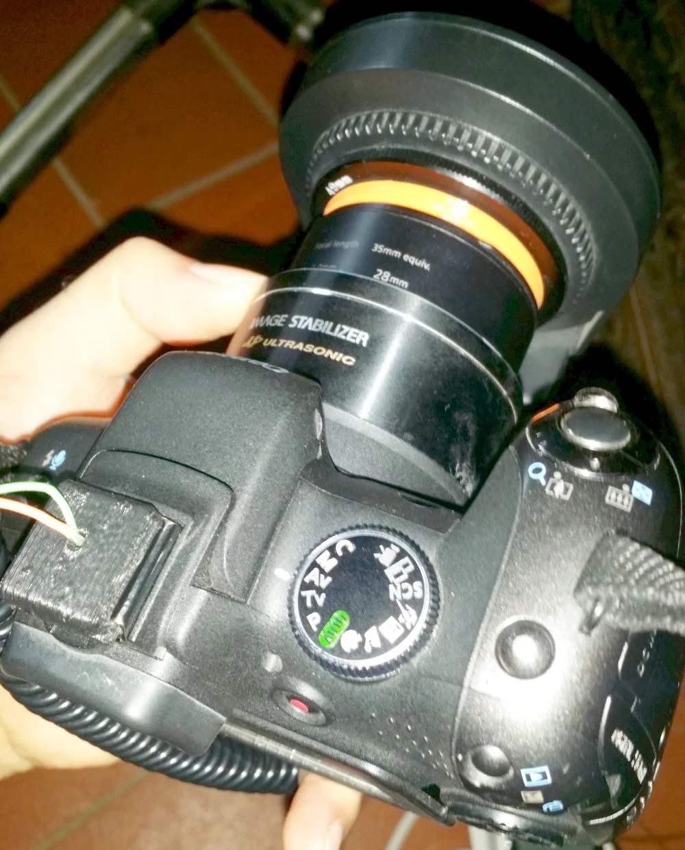 Ring light flash adapter for Canon Powershot SX1 IS