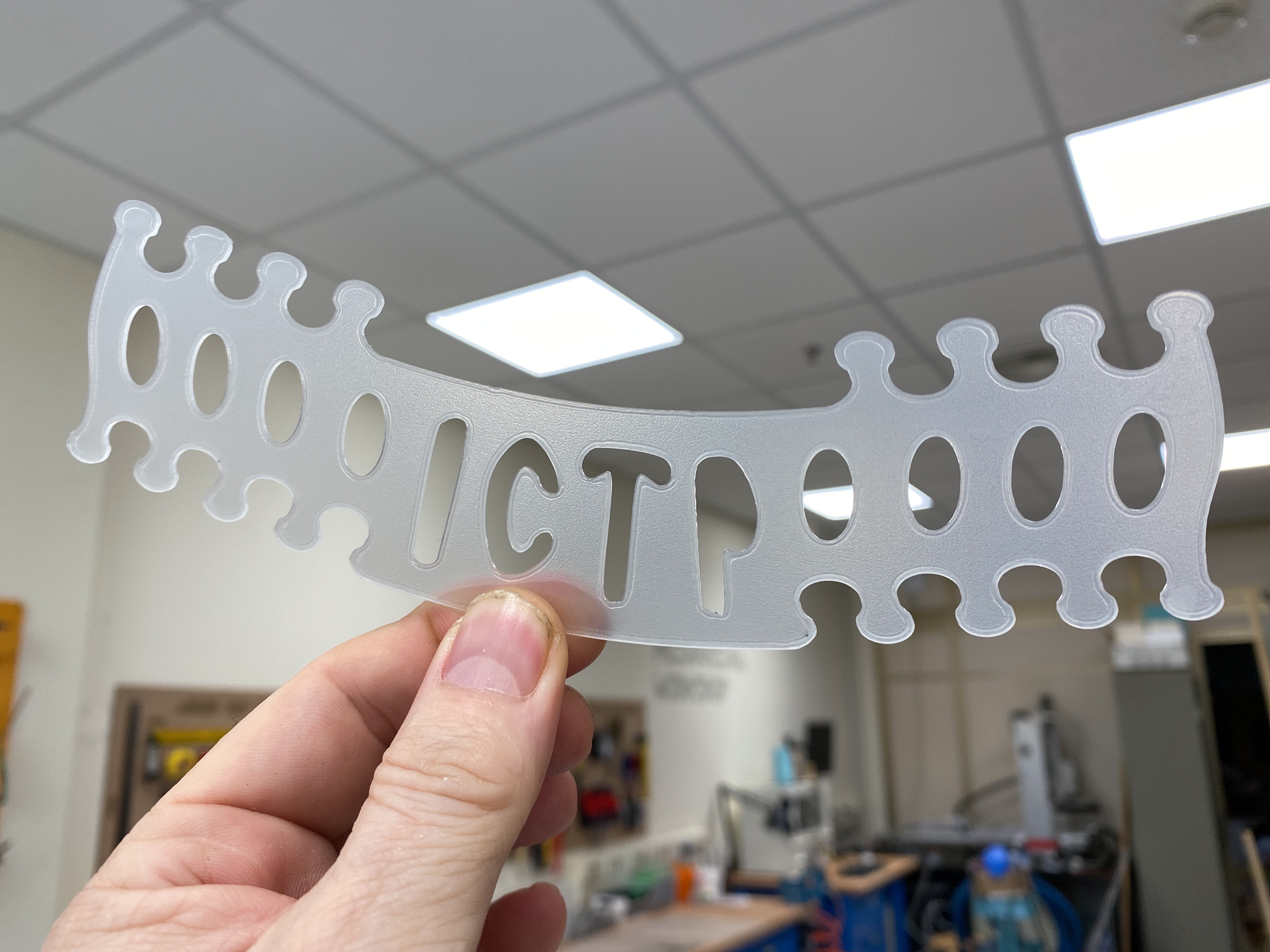 Ear saver (a space-saving shape, for laser cutter)