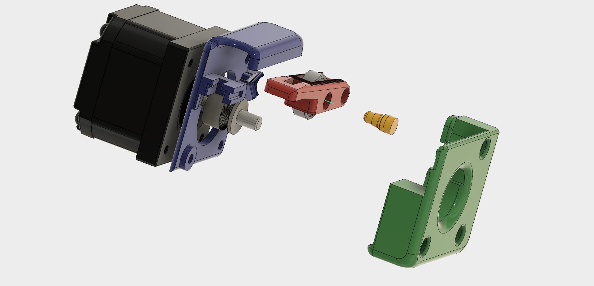 Bowden Extruder with captured connector