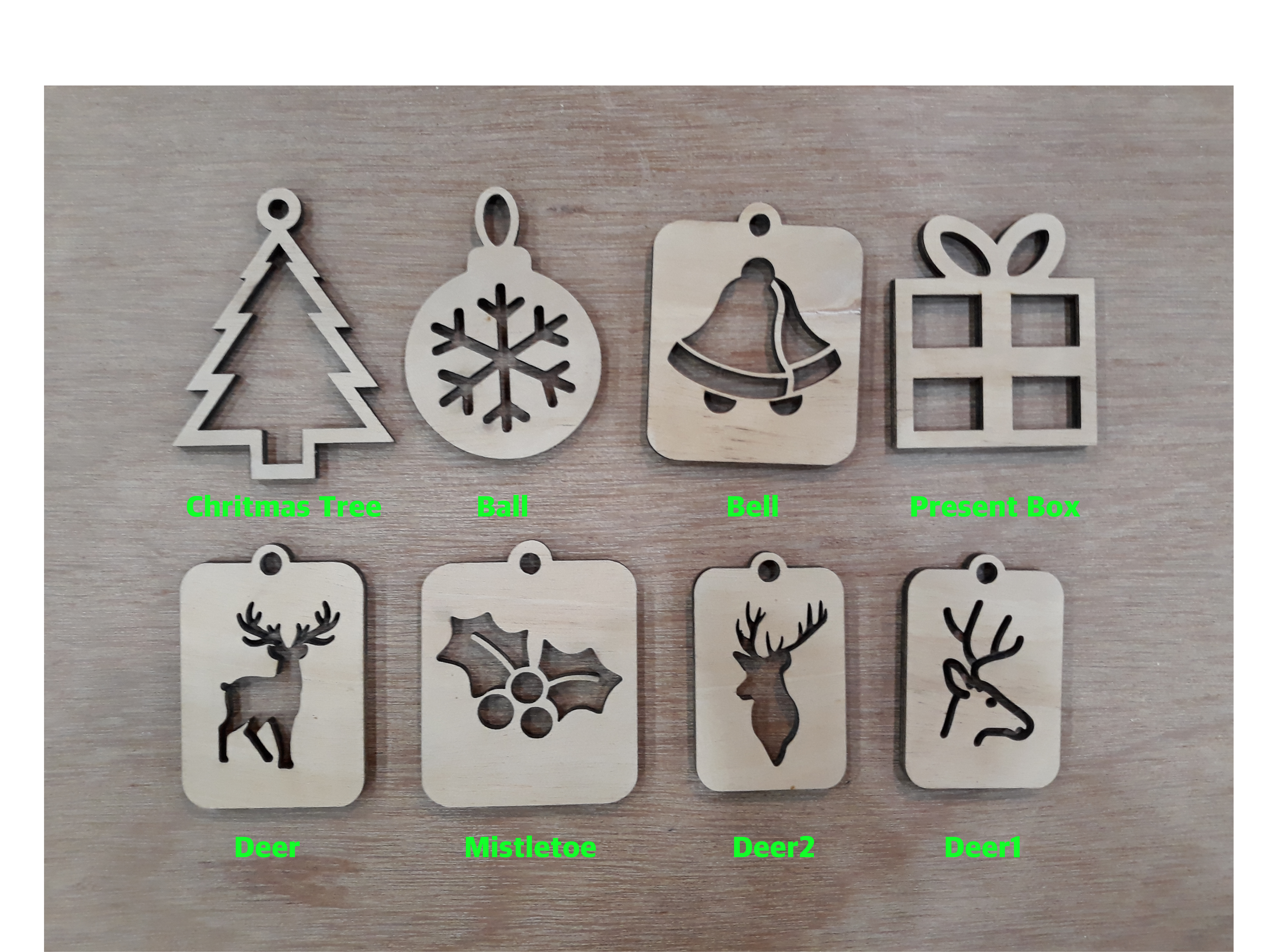 Lasercut Christmas Ornaments(.dxf)