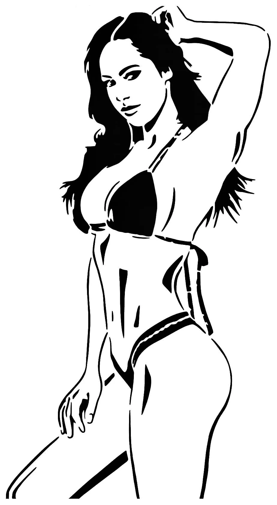 Bikini model stencil 1