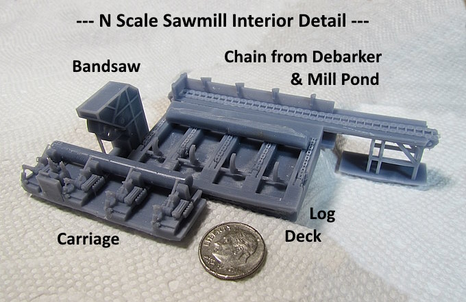 N Scale Sawmill Interior Detail....