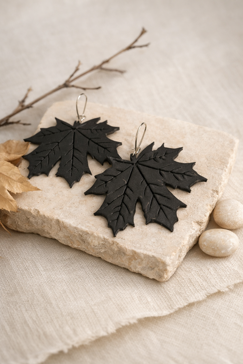 Maple leaf earrings