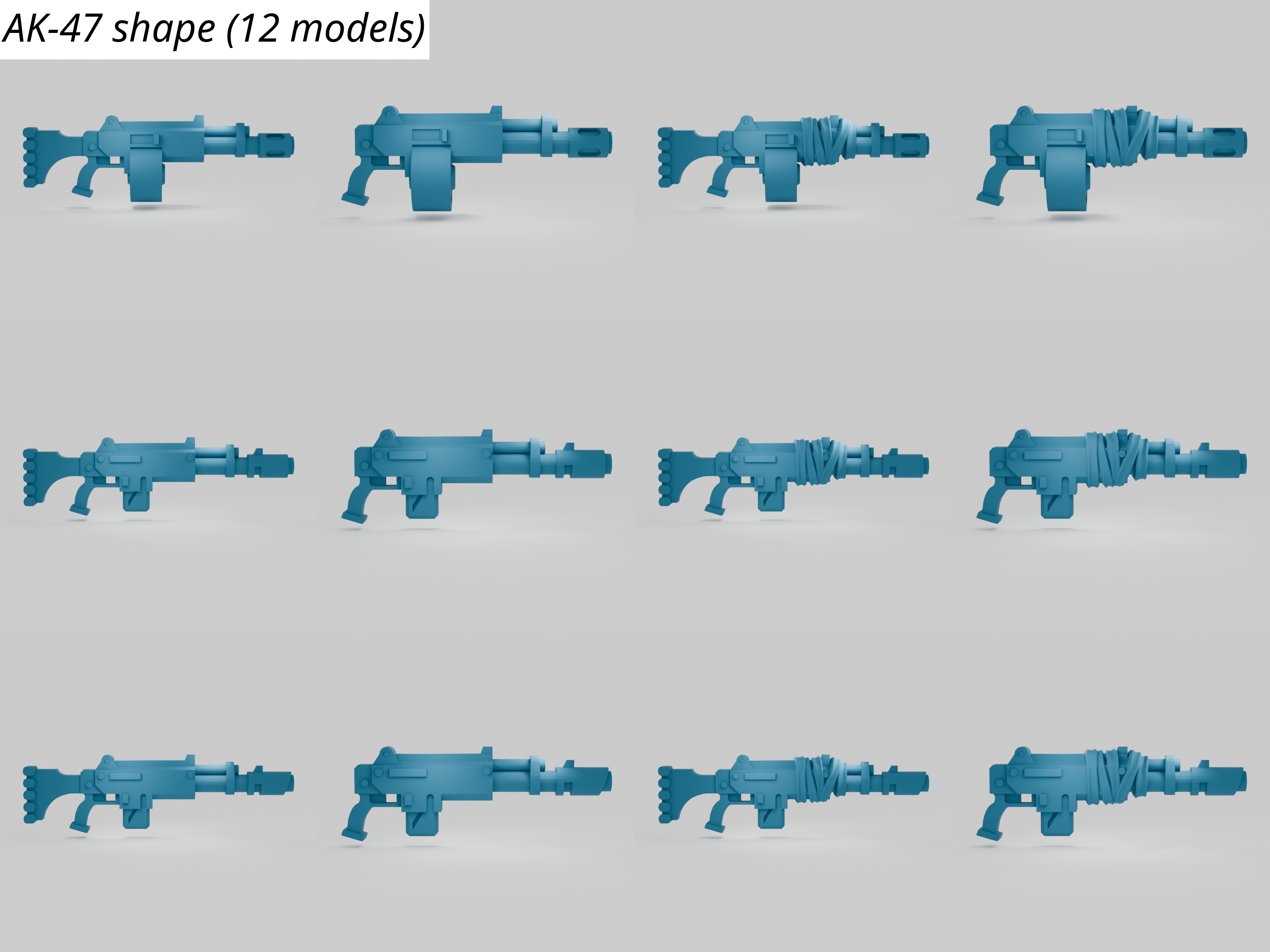 Futuristic guns - pack 1 (2HG1 position)