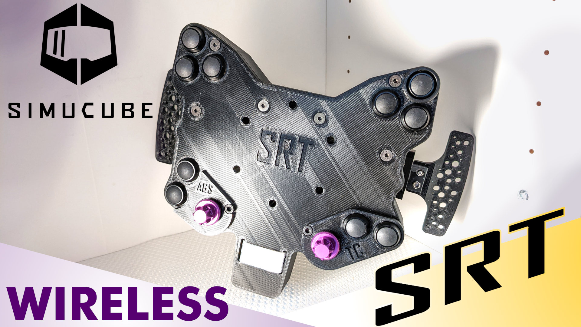 Wheel button plate for Sim Racing Simucube wireless