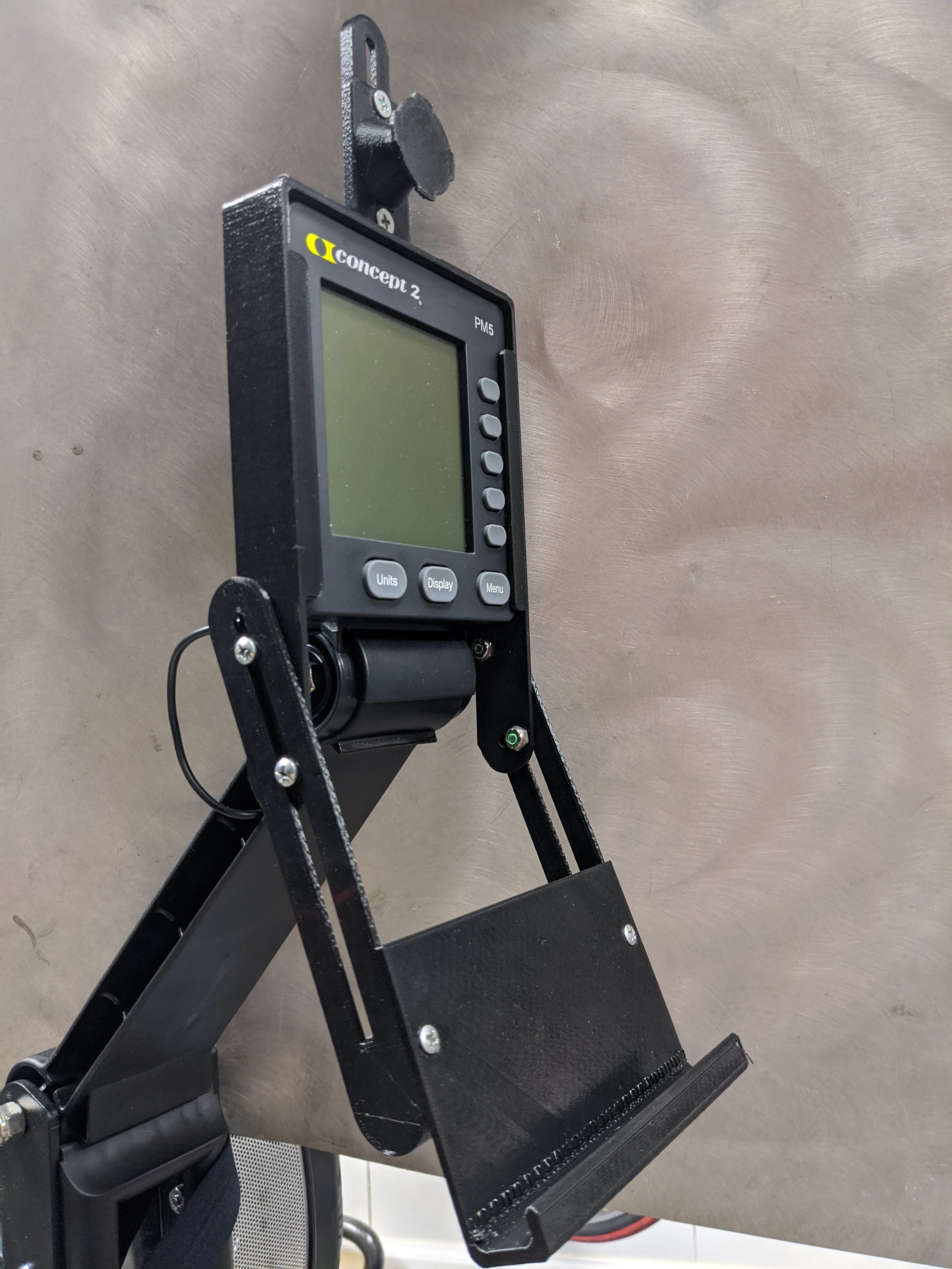 Concept 2 Rowing Machine iPad Tablet and Phone Clamp Mount or Quadlock