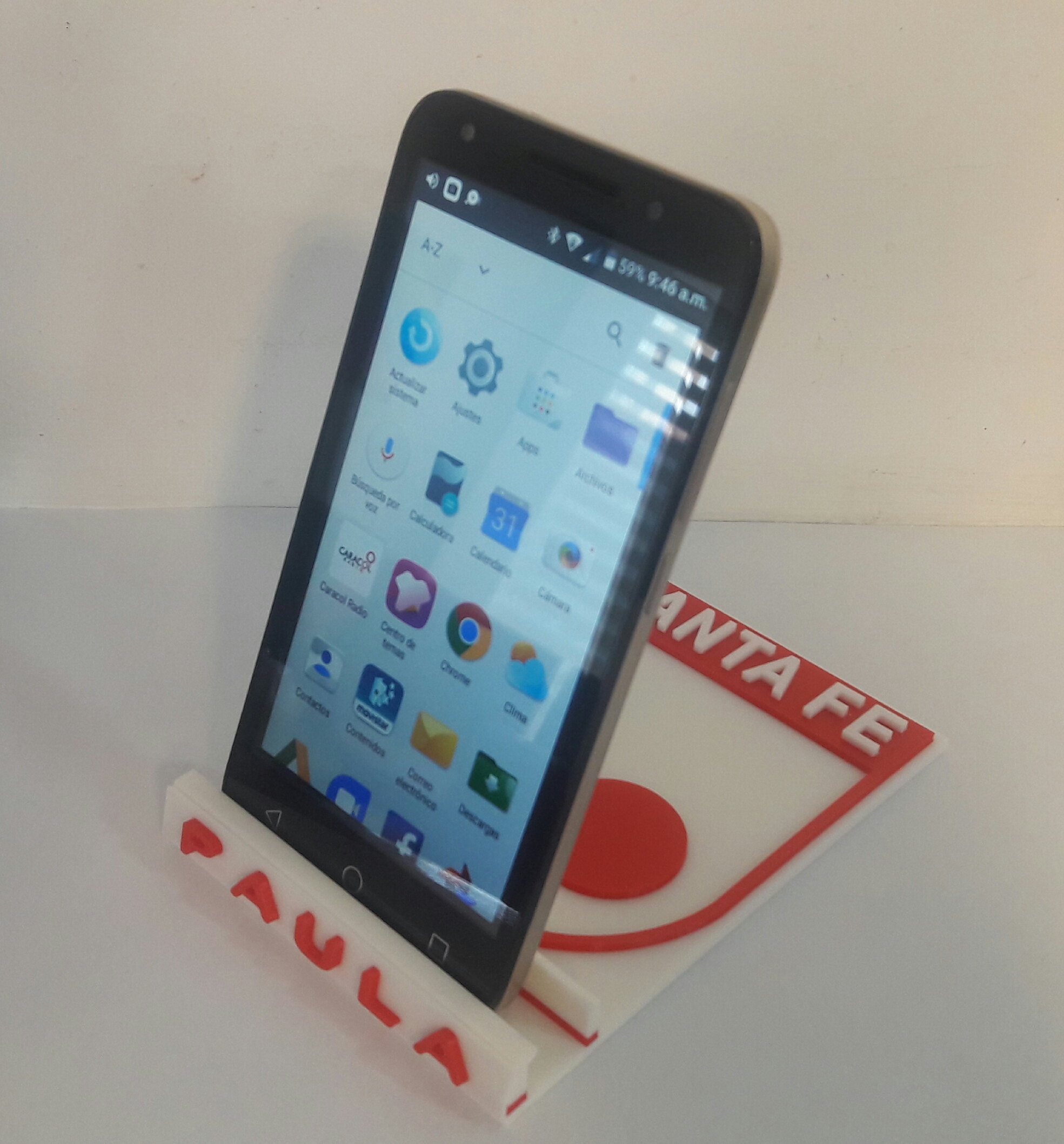 Soporte Celular con escudo de Independiente Santa Fe