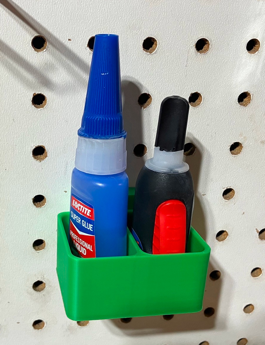 Pegboard Mount Superglue Holder