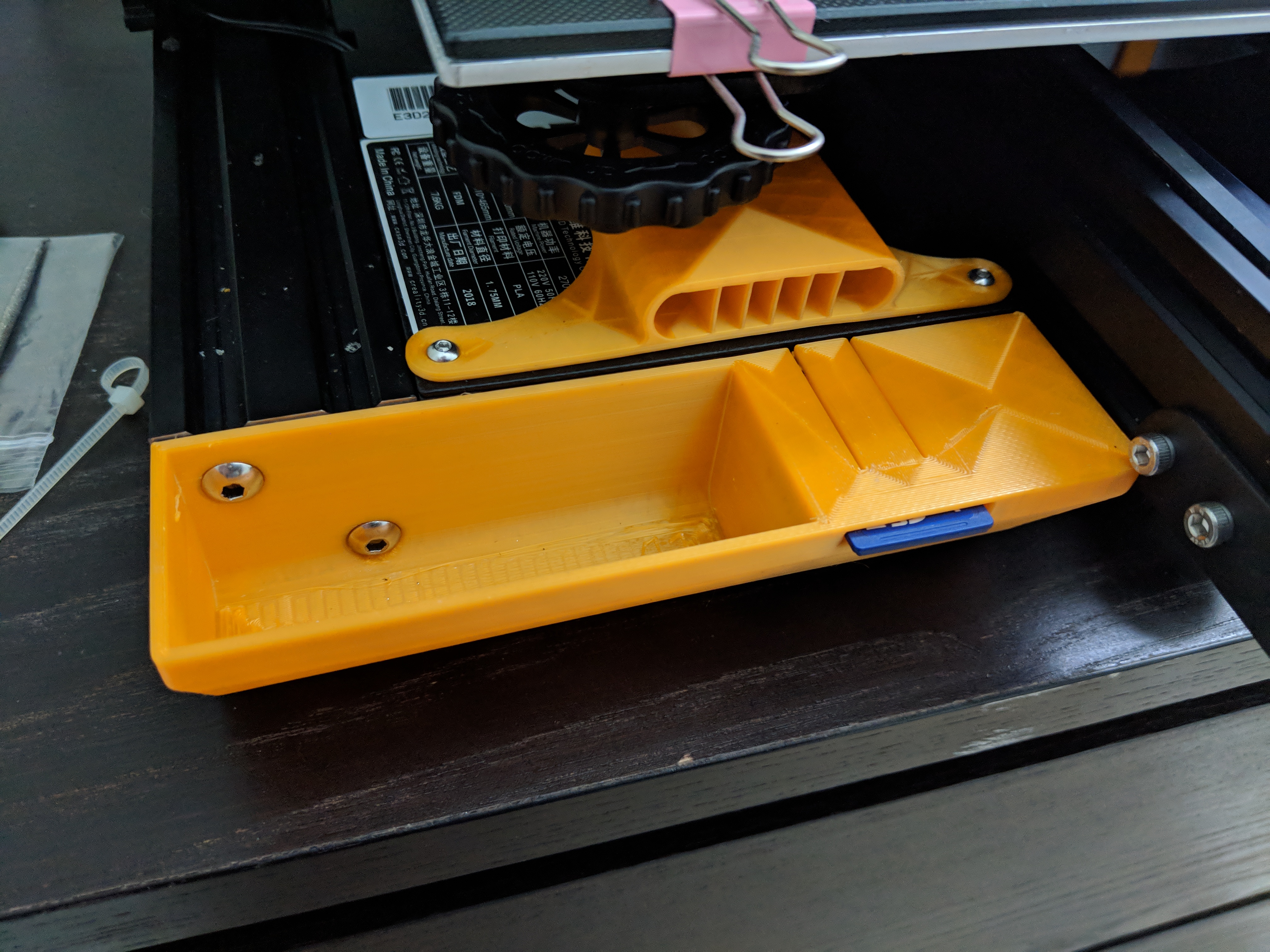 Ender 3 Glue Tray and SD Reader Mount