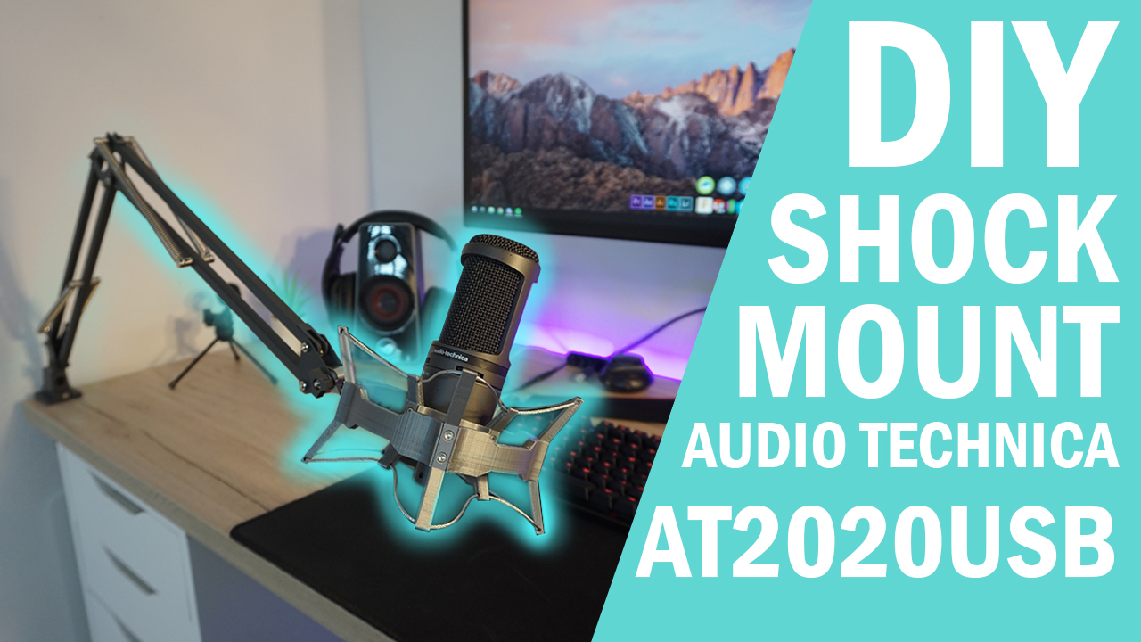 DIY Shock Mount for Ikea Tertial Lamp - Audio Technica AT2020
