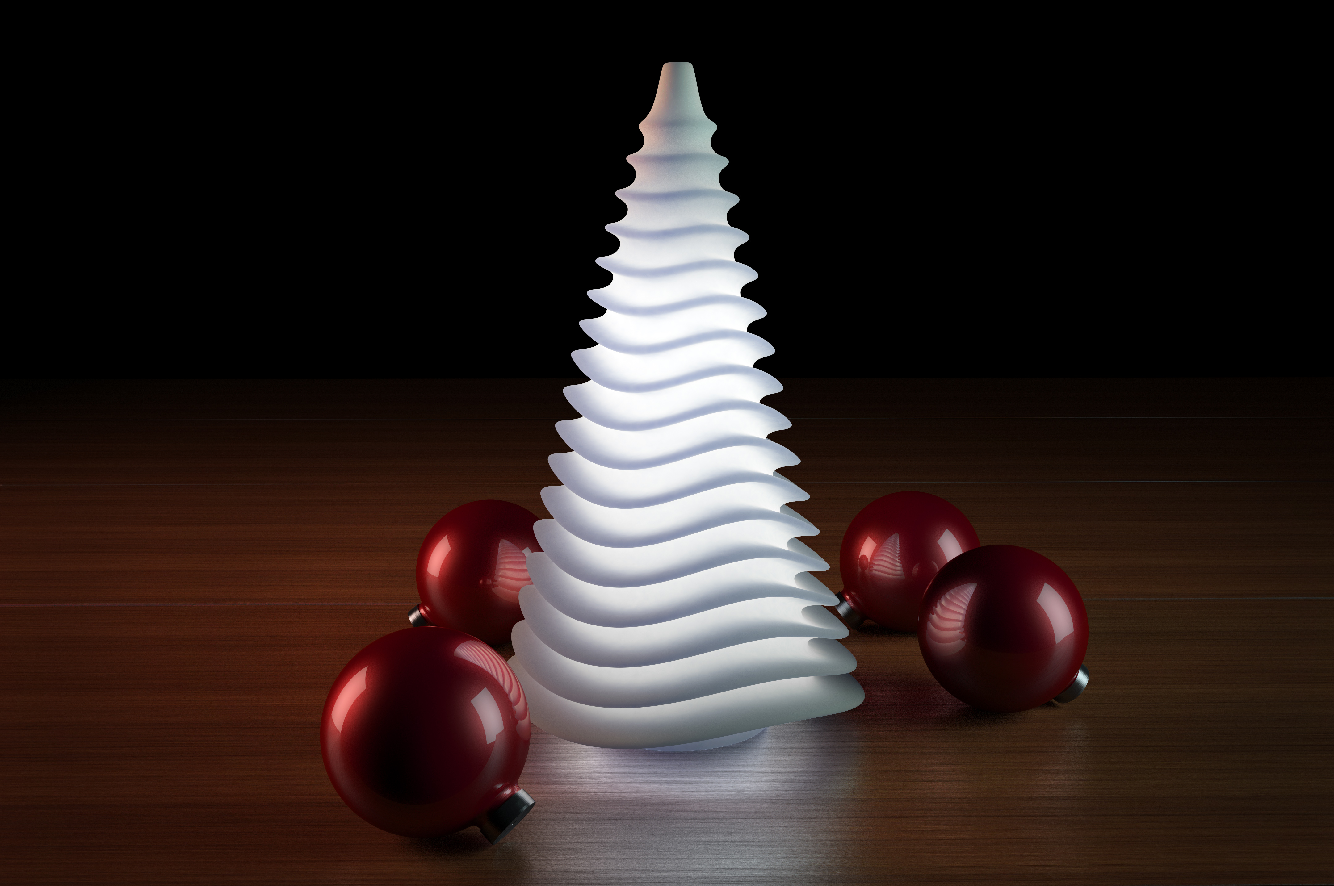 Generative design. Wave lamp for the holidays (HQ) version