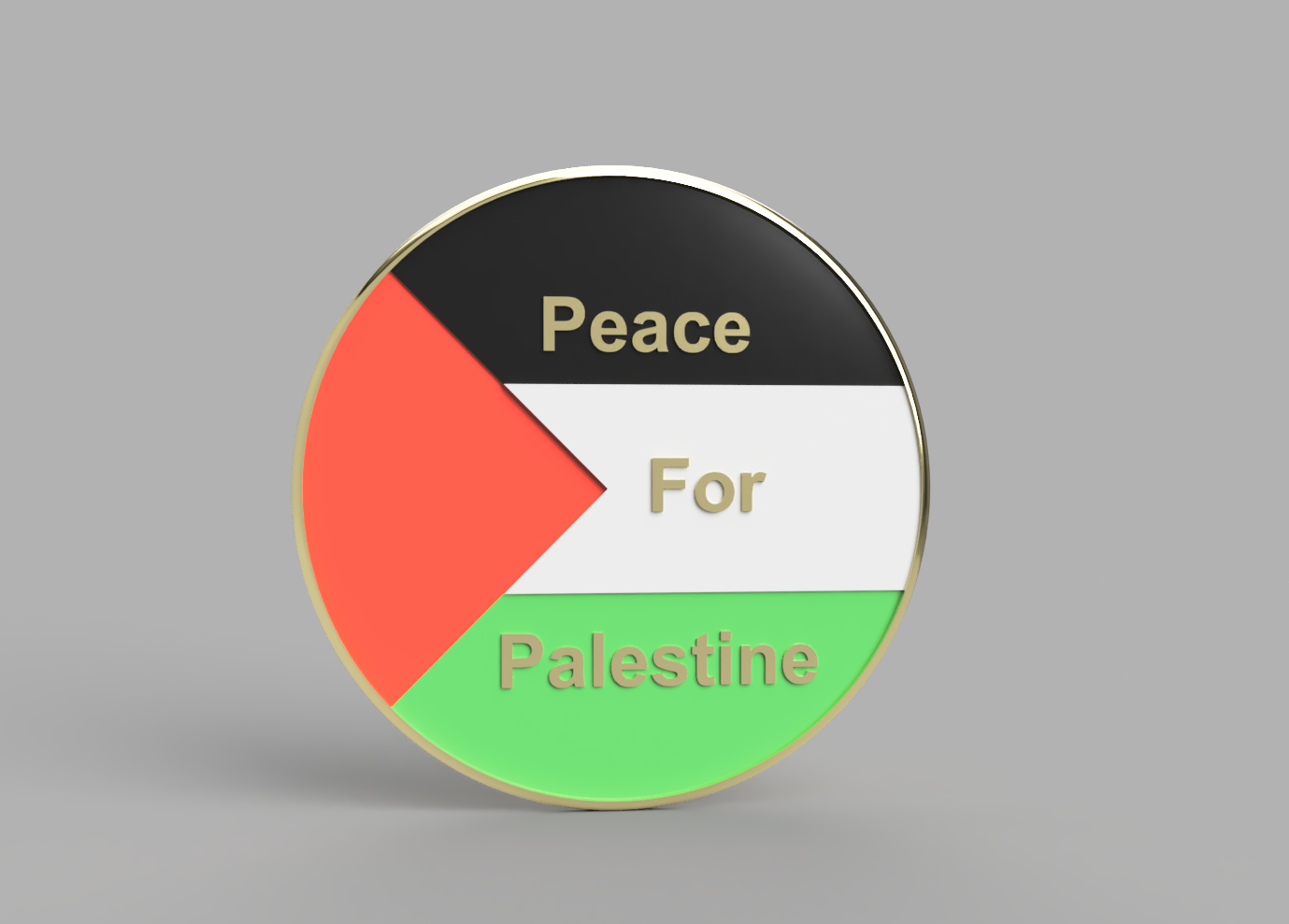 Palestine Flag Button