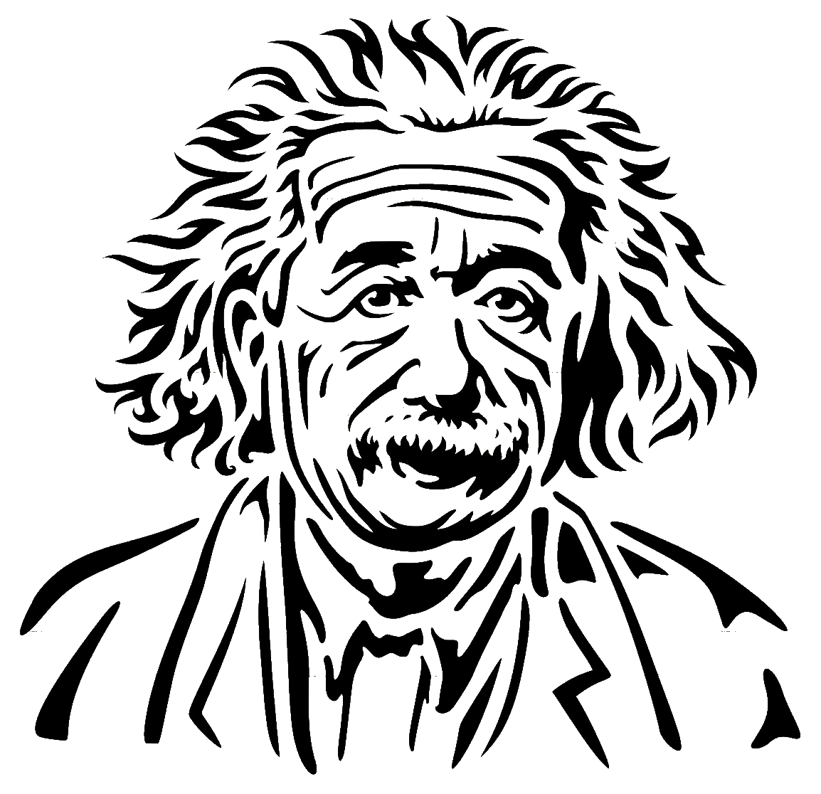 Albert Einstein stencil 6