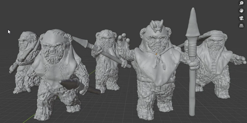 Ewok Warriors (star wars legion scale)