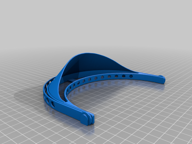 Face shield mask model 1 for smaller 3D printers