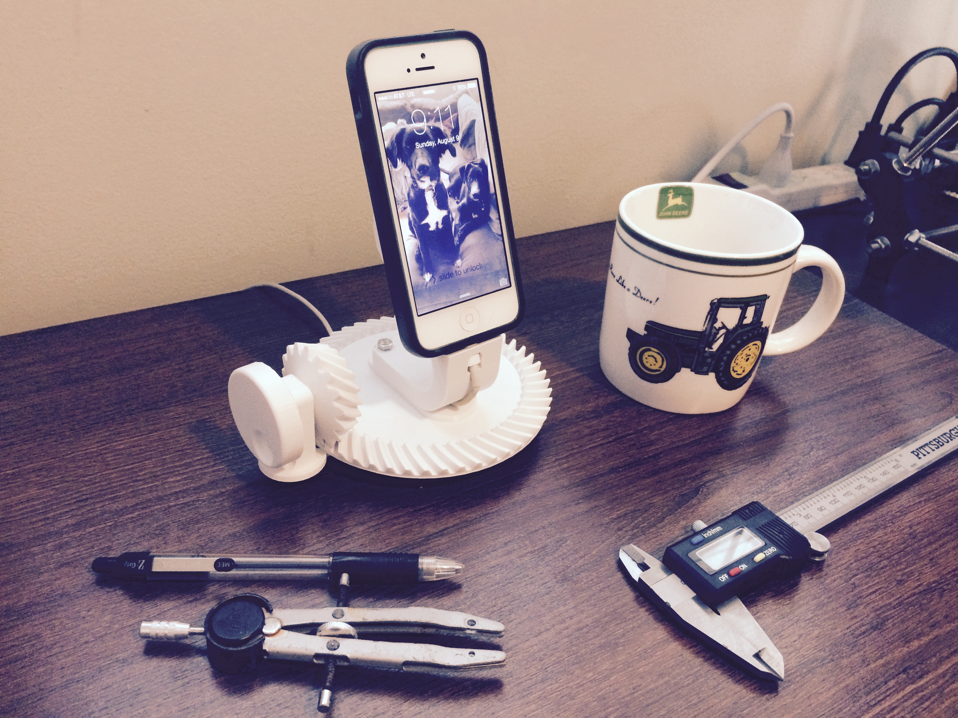 Gearhead iPhone 5/6 Dock, Spiral Bevel Gear 51T/17T, 3:1 Ratio