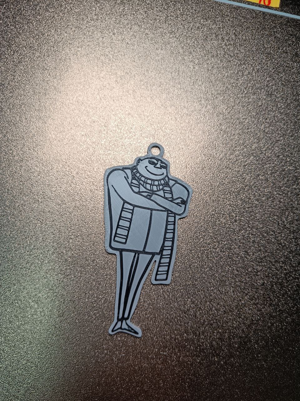 Gru from despicable me keychain