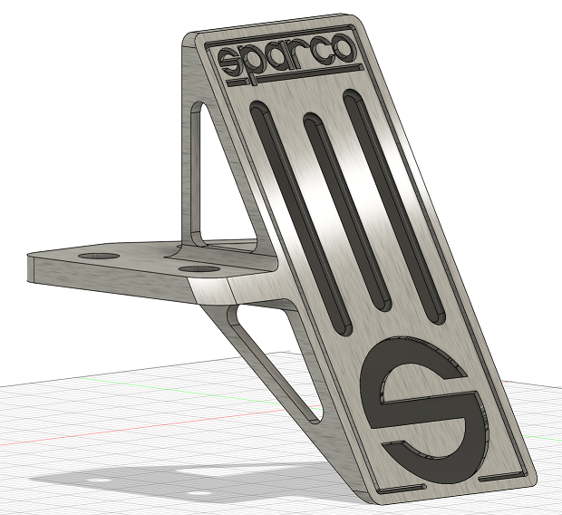 Simracing SPARCO style footrest for alu profil 4040
