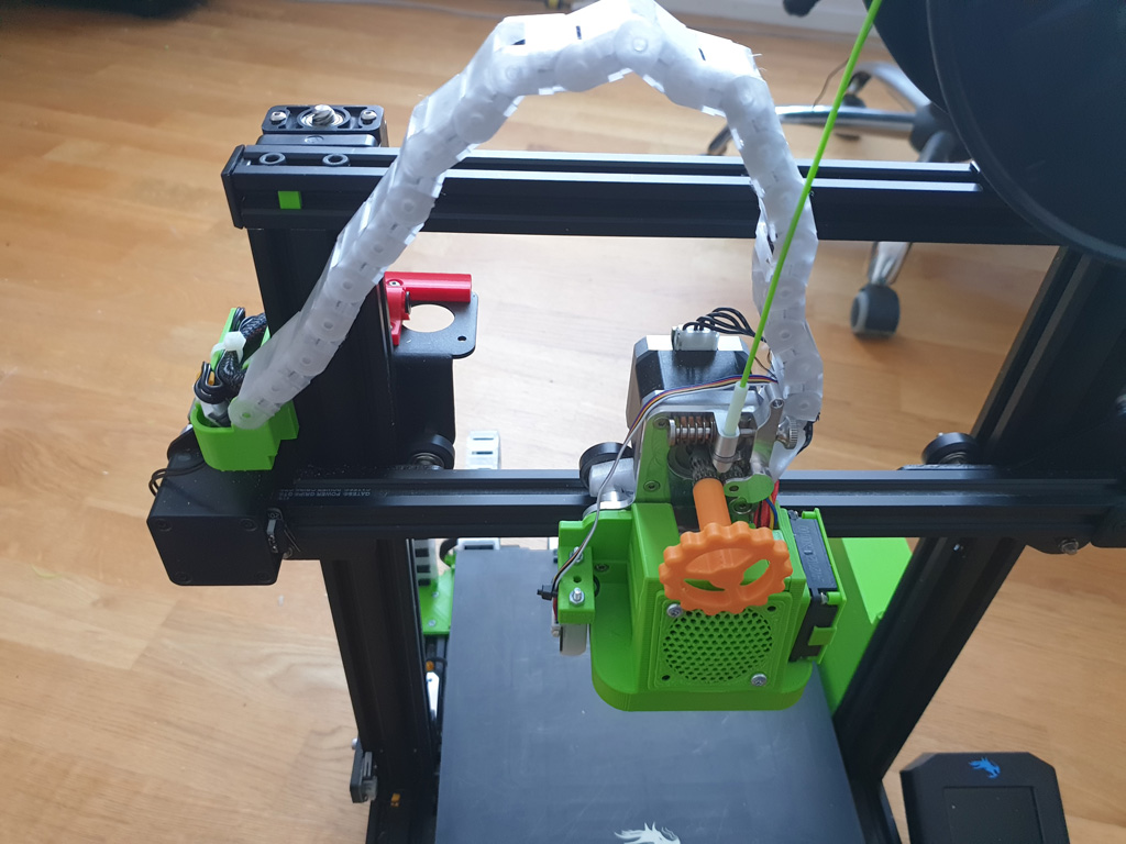 Ender 3 V2 cable cain front Side Micro Swiss Direct Drive Ext.