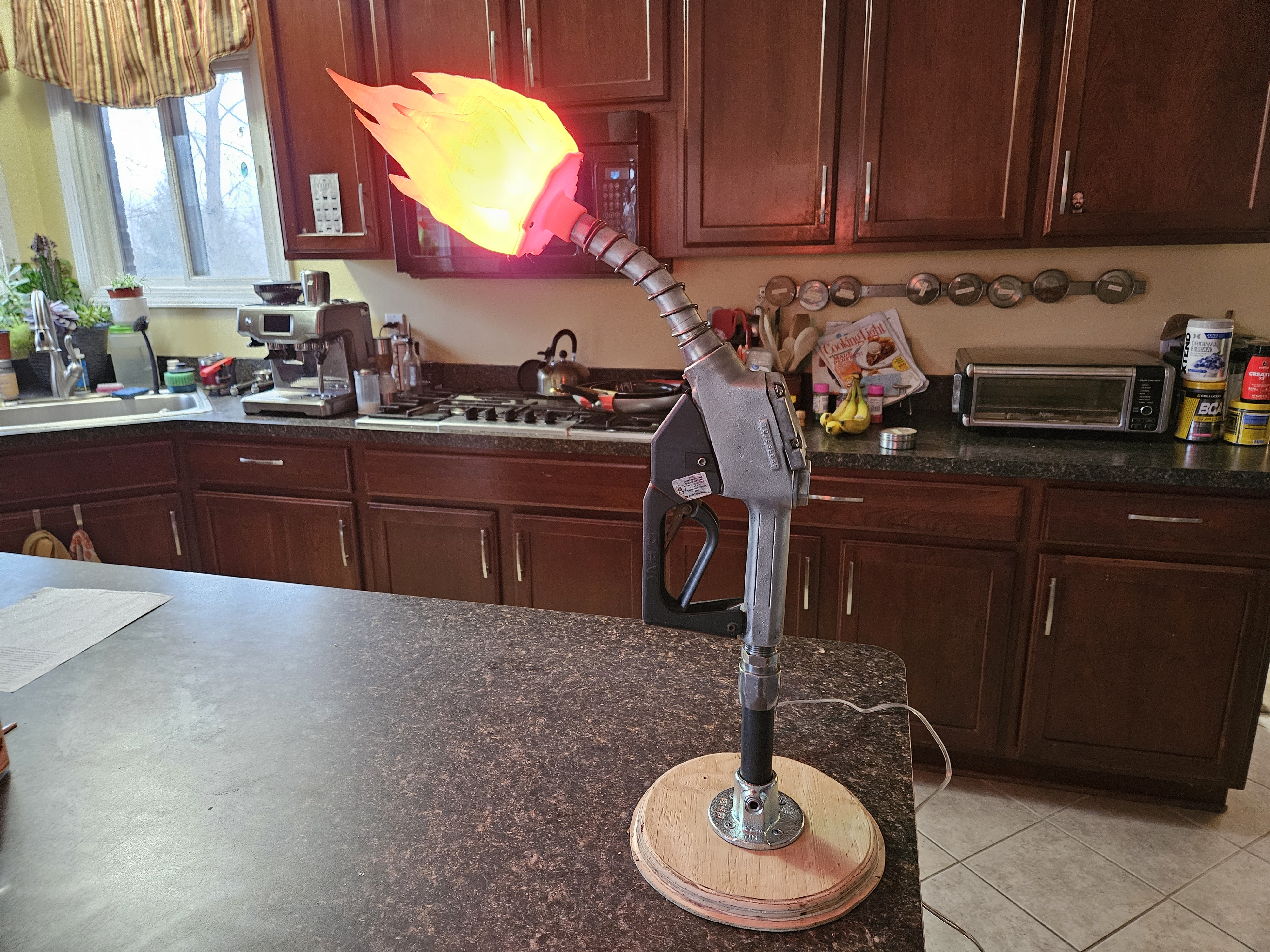 Gas Diesel Pump Handle Lamp Flame