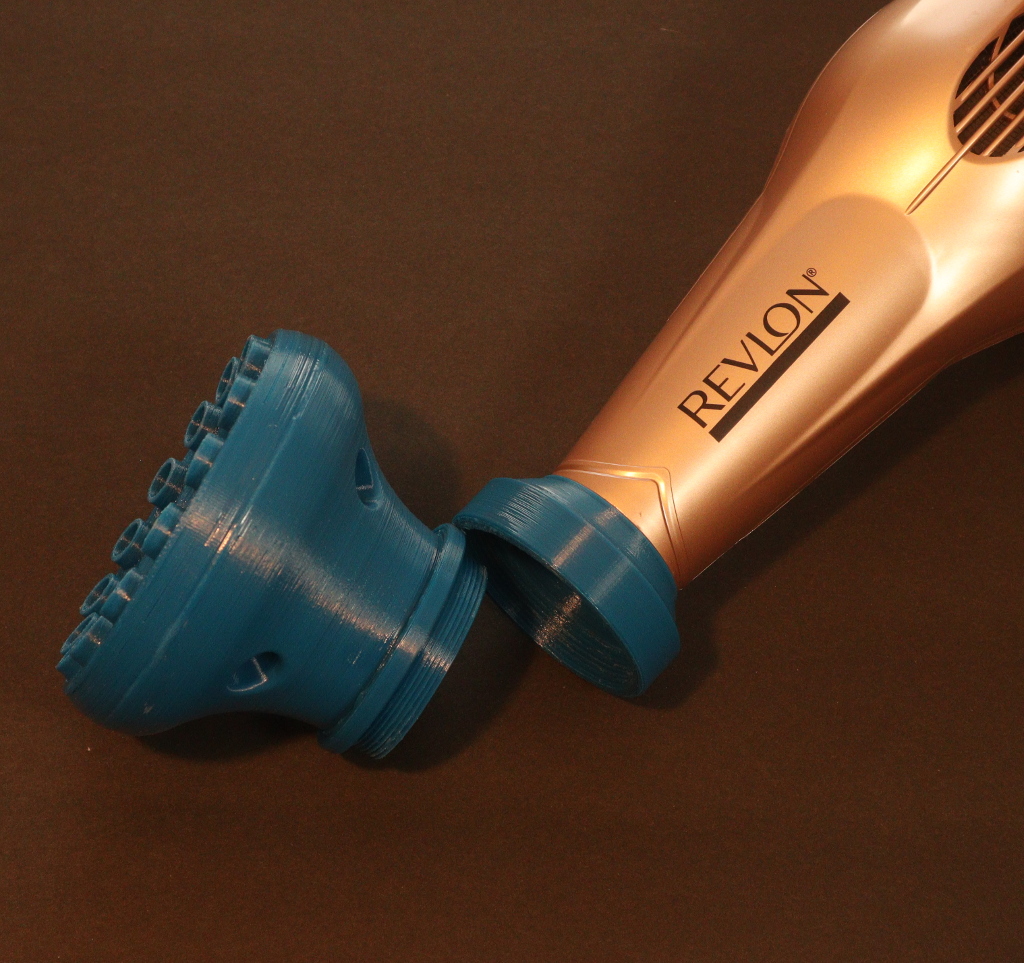 Hair Dryer diffuser with screw on adapter