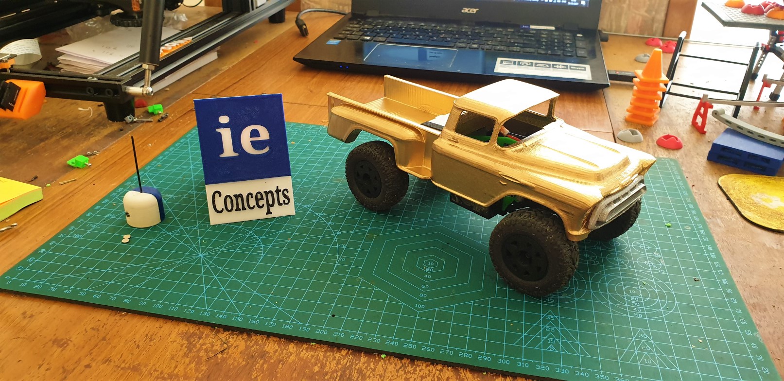 Custom 1955 Chevy 3100 for SCX24 1/24