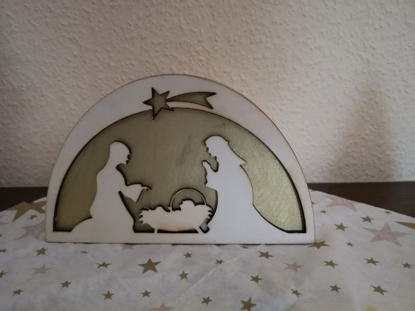 Nativity Scene - Vector Image - For Lasercutting