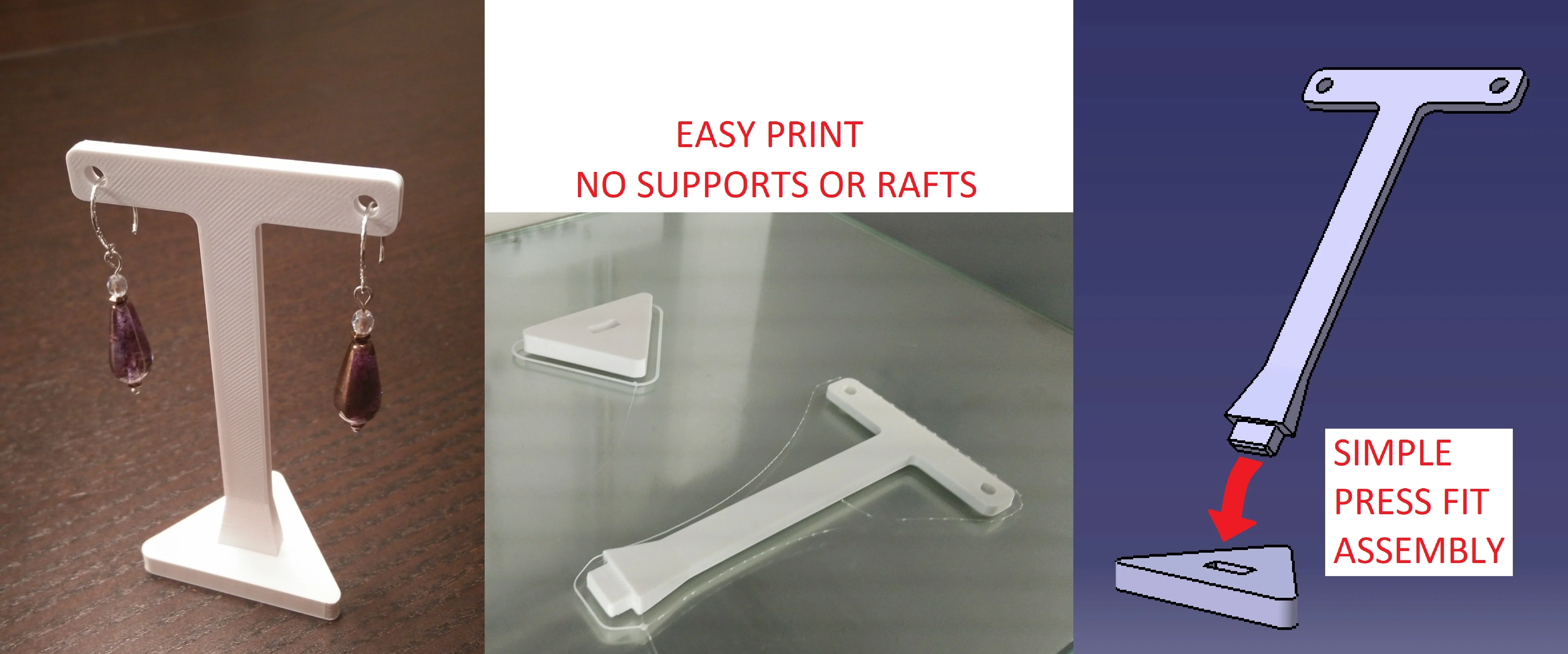 Earring Jewelry Display Stand - Single Pair