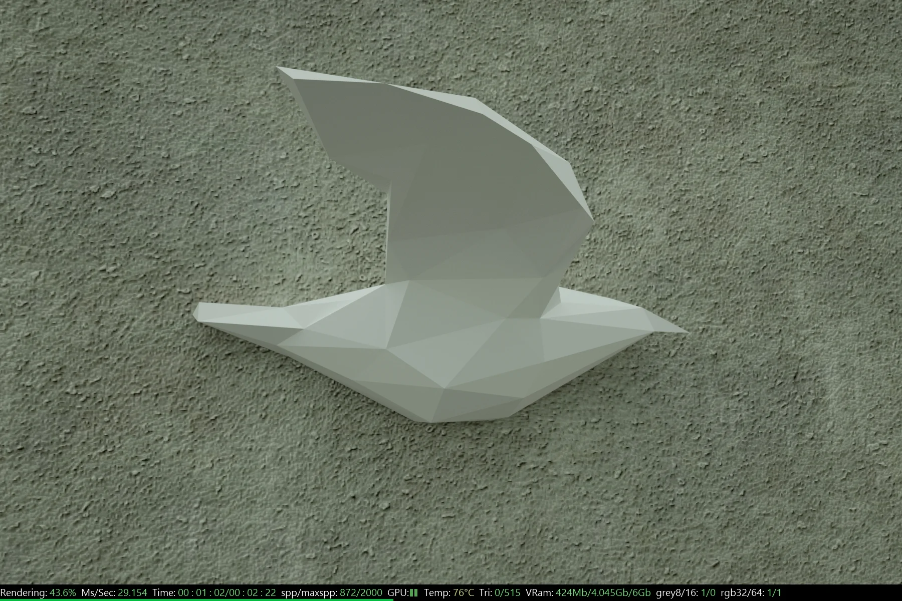 Lowpoli Dove Wallhanger