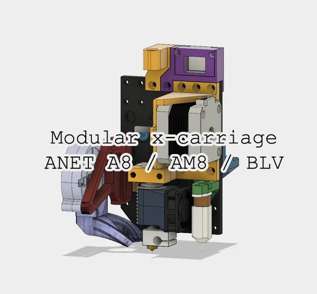 Modular X-carriage for ANET A8 / AM8 / BLV