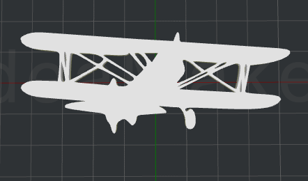 Biplane 2D Wall Art