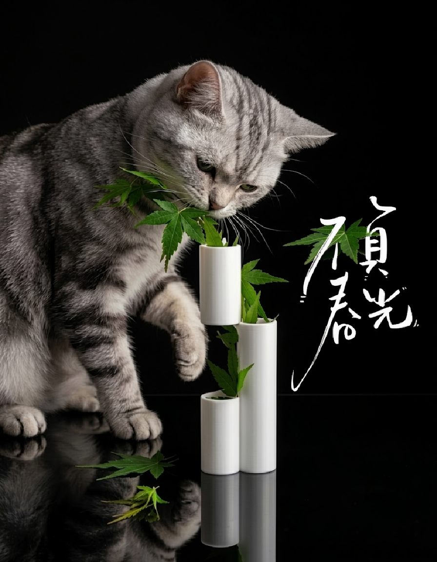 爱心花瓶！这只花瓶和猫猫适配度满分