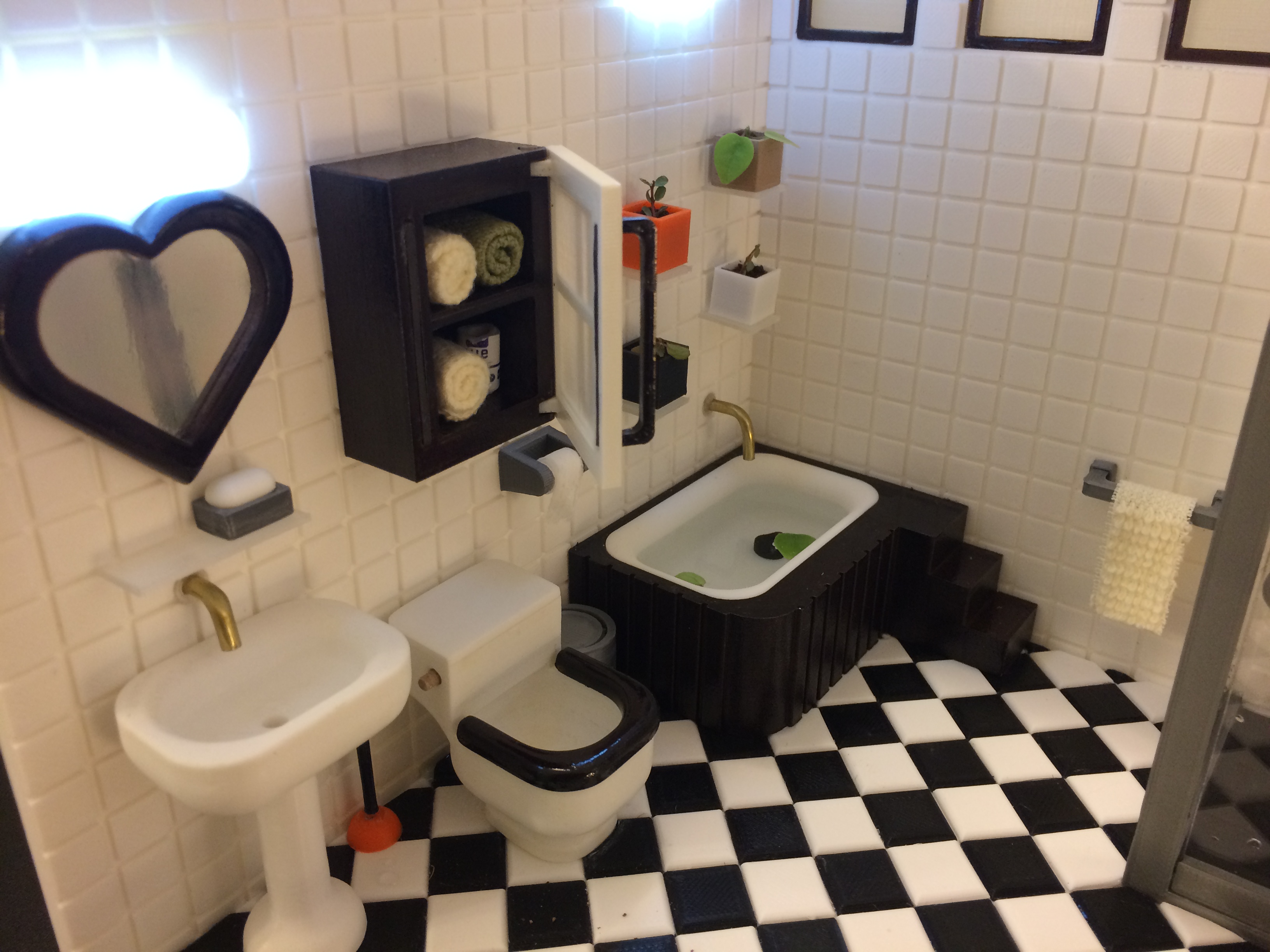Miniature Bath storage  (bathroom)