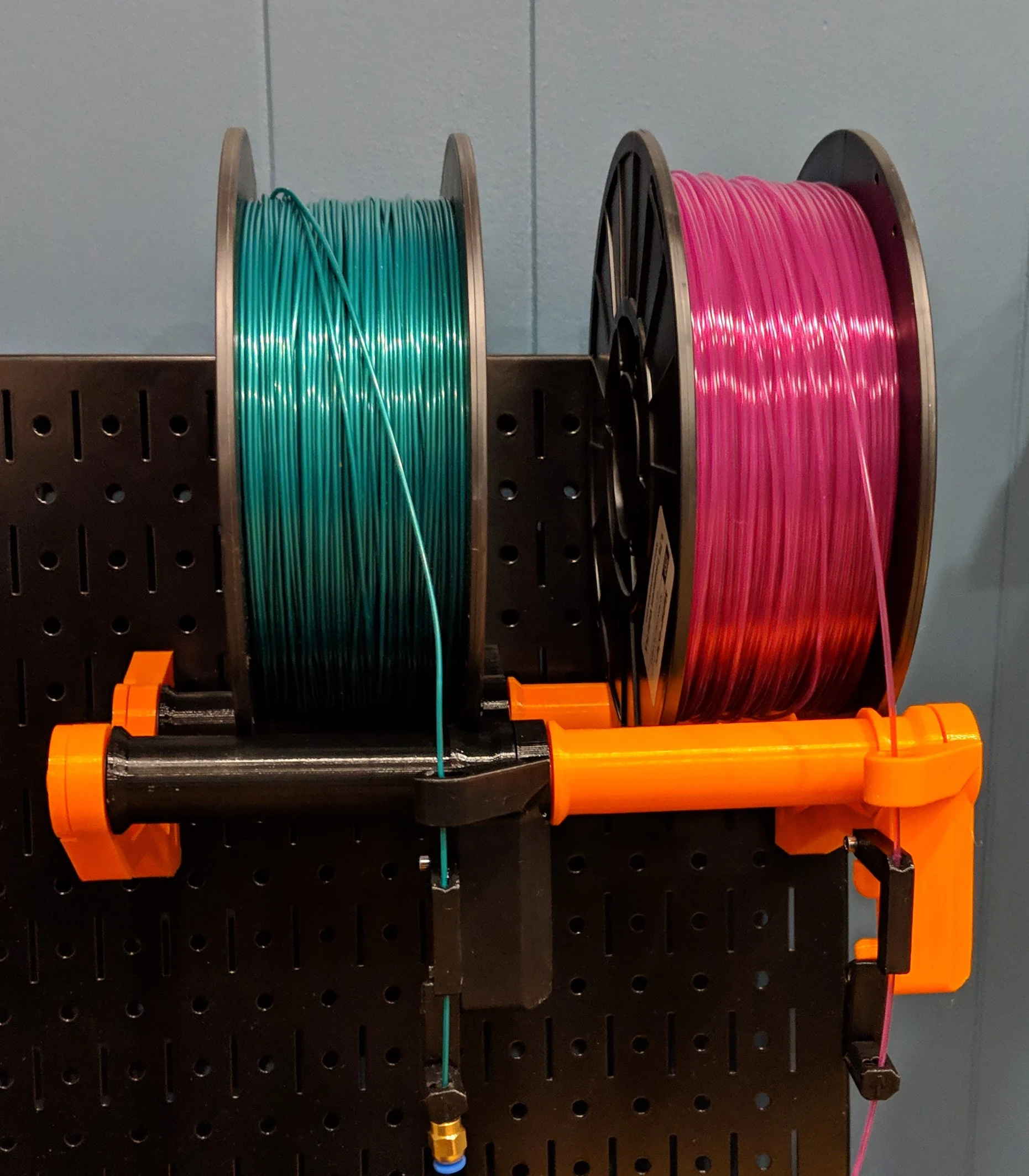 Multi-spool holder for Wall Control Peg board and Prusa MK2.5/MK3 MMU 2.0
