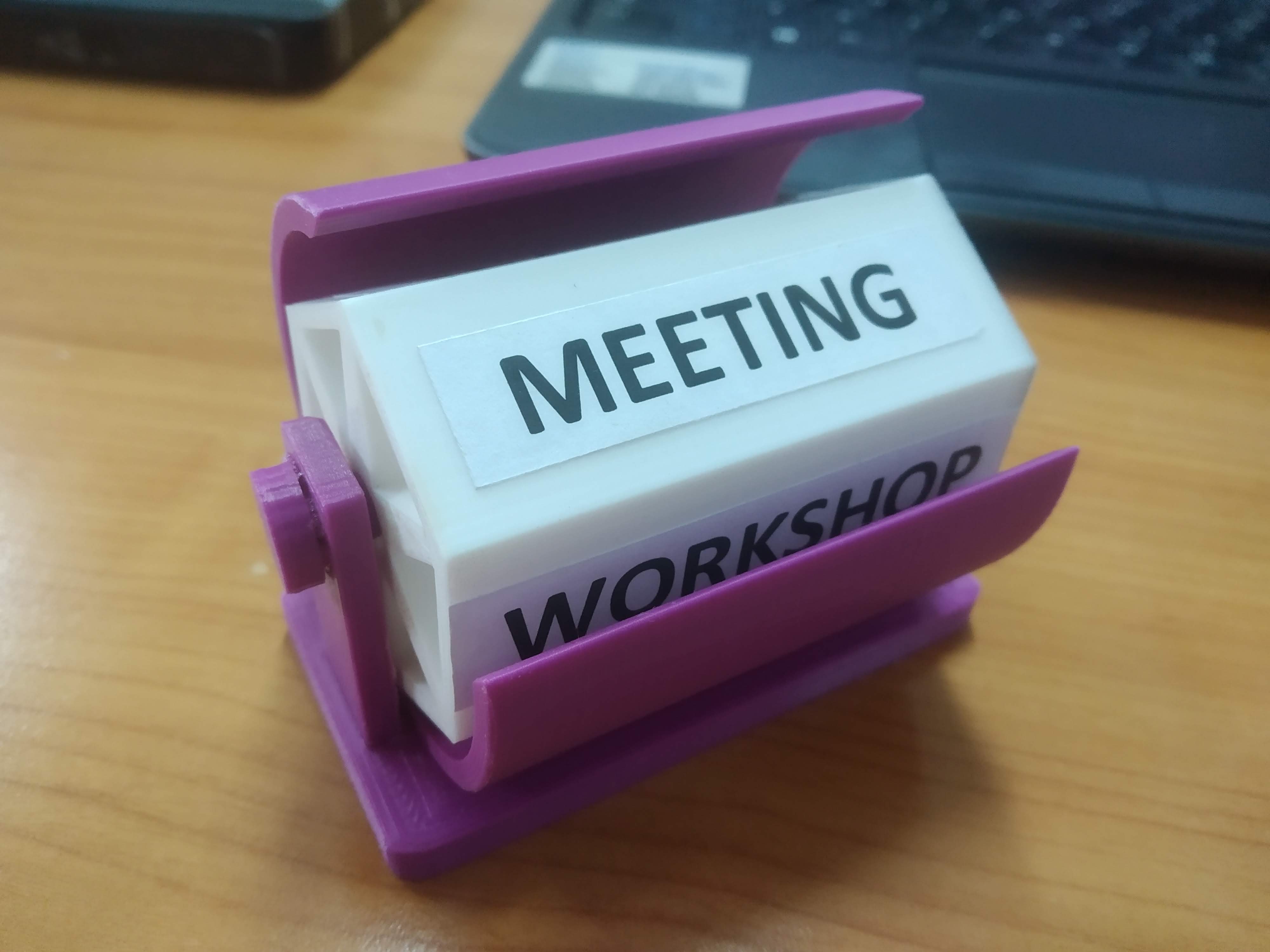 Office Desk Rotatable Signage