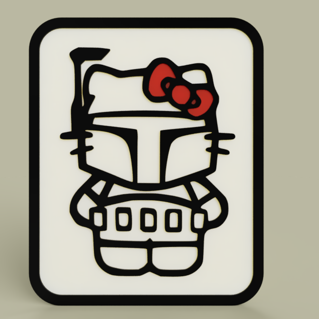 StarWars - Hello Kitty - Boba Fett - Plaque