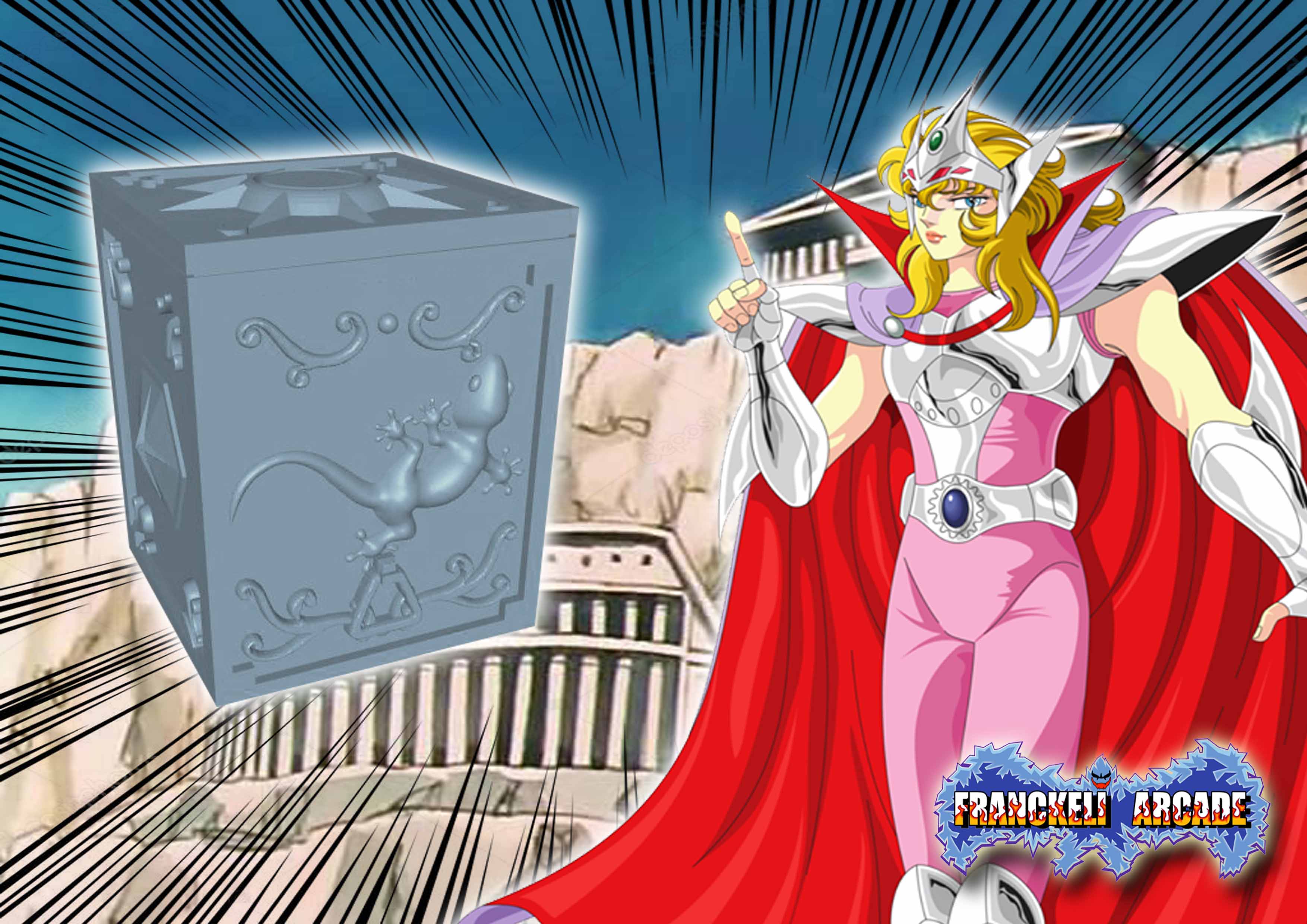 SAINT SEIYA PLATA LAGARTO BOX