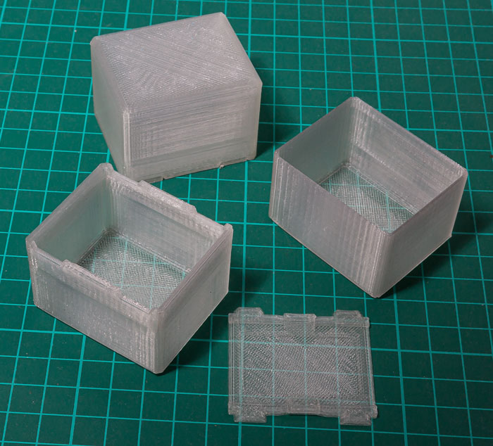 Box inserts for drawer organiser cabinet incl. lid