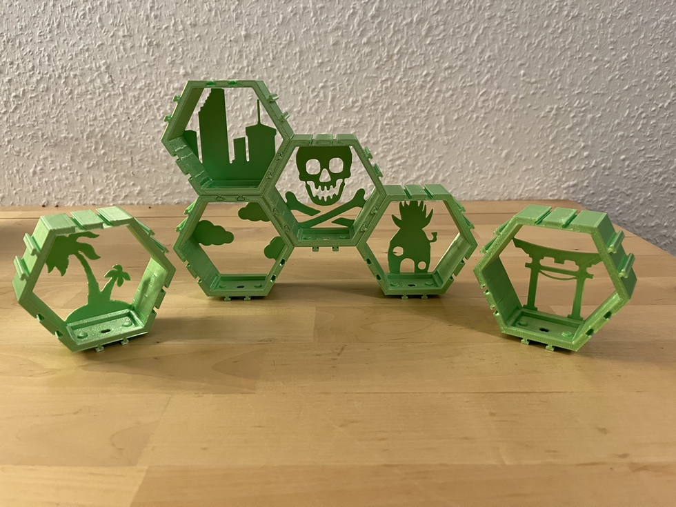 Minifigure Display with background for different sub-themes