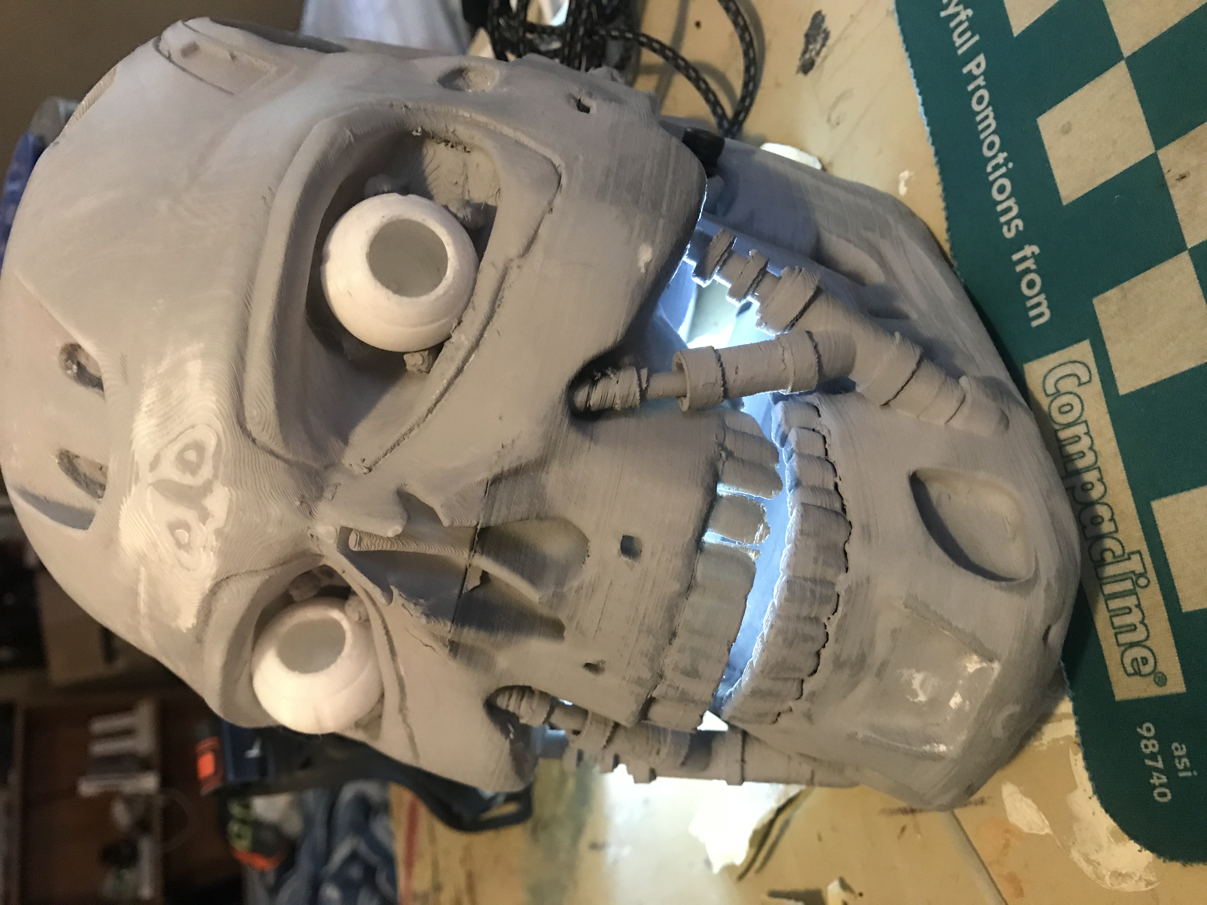 T-800 skull working Jaw and eyes + more!