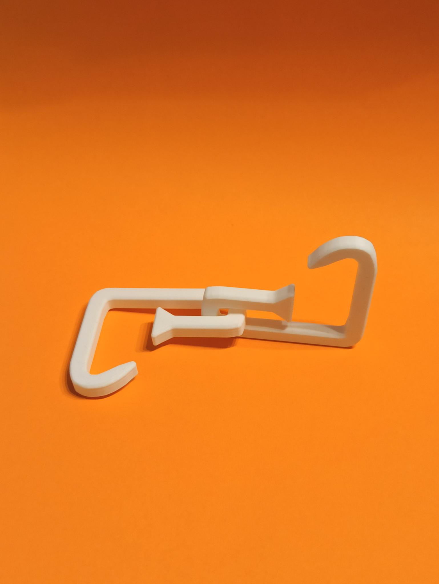 Separate two square shaped nails