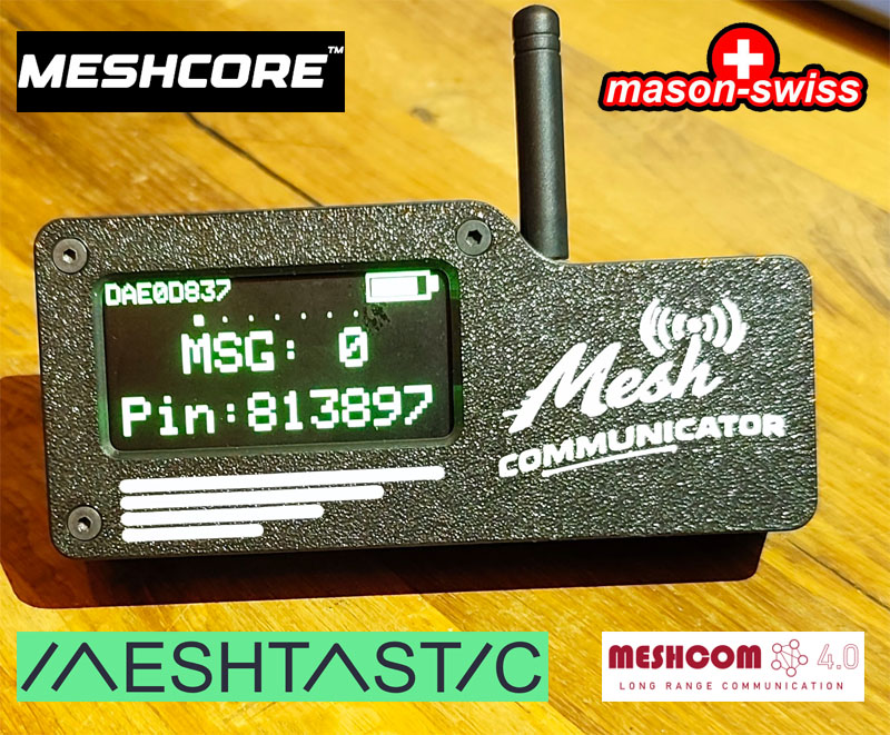 Mesh Communicator Lillygo T-beam with OLED 2.4", Meshtastic, Meshcore, Meshcom